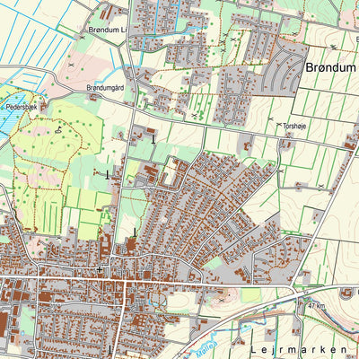 Kortforsyningen Fjerritslev (1:25,000 scale) digital map