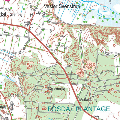 Kortforsyningen Fjerritslev (1:50,000 scale) digital map