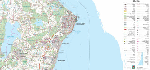 Kortforsyningen Fredensborg (1:50,000 scale) digital map