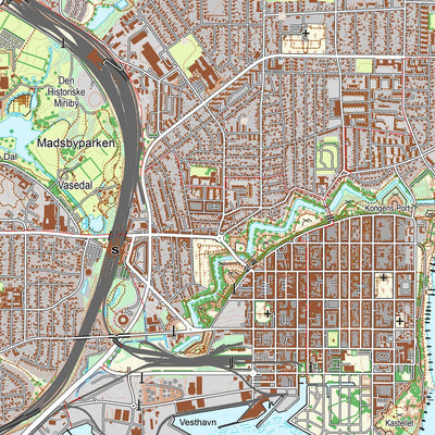 Kortforsyningen Fredericia (1:25,000 scale) digital map