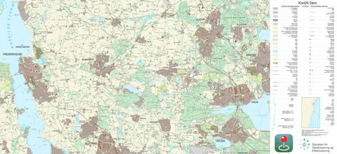 Kortforsyningen Frederikssund (1:25,000 scale) digital map