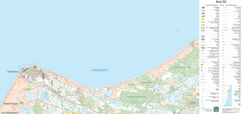 Kortforsyningen Frøstrup (1:50,000 scale) digital map