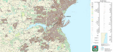 Kortforsyningen Galten (1:25,000 scale) digital map