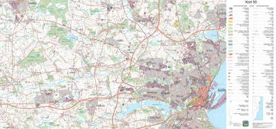 Kortforsyningen Galten (1:50,000 scale) digital map