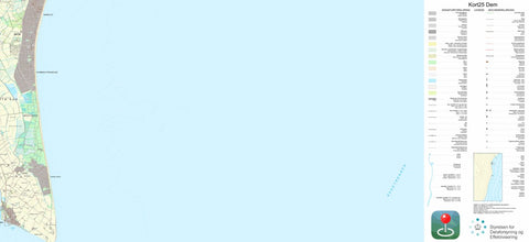 Kortforsyningen Gedser 1 (1:25,000 scale) digital map