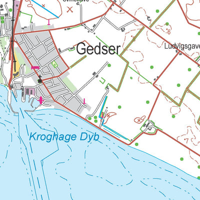 Kortforsyningen Gedser (1:50,000 scale) digital map