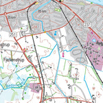 Kortforsyningen Gilleleje (1:50,000 scale) digital map