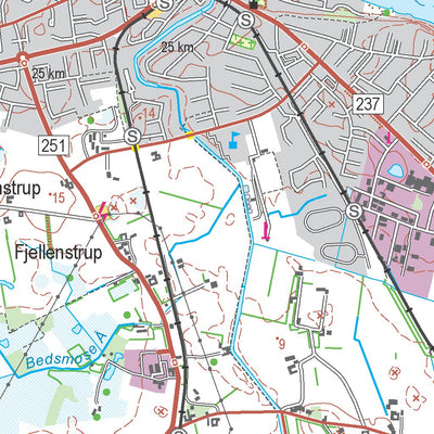 Kortforsyningen Gilleleje (1:50,000 scale) digital map