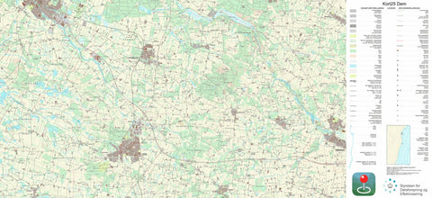 Kortforsyningen Give (1:25,000 scale) digital map