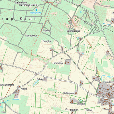 Kortforsyningen Give (1:25,000 scale) digital map