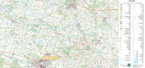 Kortforsyningen Give (1:50,000 scale) digital map