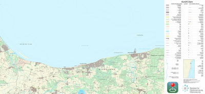 Kortforsyningen Glesborg (1:25,000 scale) digital map