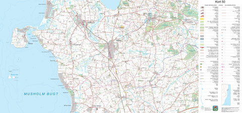 Kortforsyningen Gørlev (1:50,000 scale) digital map