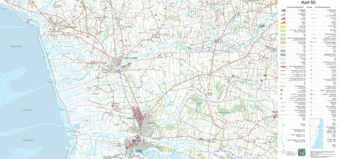 Kortforsyningen Gredstedbro (1:50,000 scale) digital map