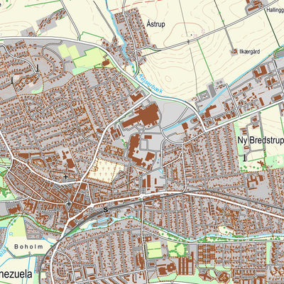 Kortforsyningen Grenaa 1 (1:25,000 scale) digital map