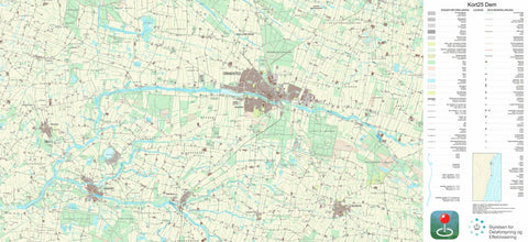 Kortforsyningen Grindsted (1:25,000 scale) digital map