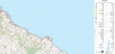 Kortforsyningen Gudhjem 1 (1:50,000 scale) digital map