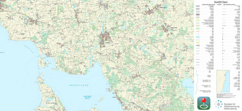 Kortforsyningen Haarby (1:25,000 scale) digital map