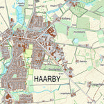 Kortforsyningen Haarby (1:25,000 scale) digital map