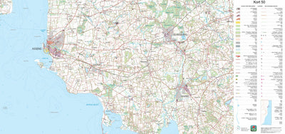 Kortforsyningen Haarby (1:50,000 scale) digital map