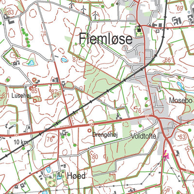 Kortforsyningen Haarby (1:50,000 scale) digital map
