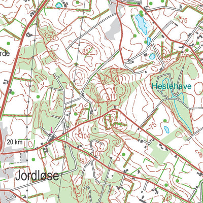Kortforsyningen Haarby (1:50,000 scale) digital map