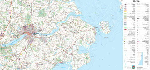 Kortforsyningen Haderslev (1:50,000 scale) digital map