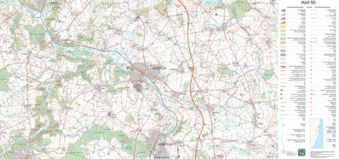 Kortforsyningen Hadsten (1:50,000 scale) digital map