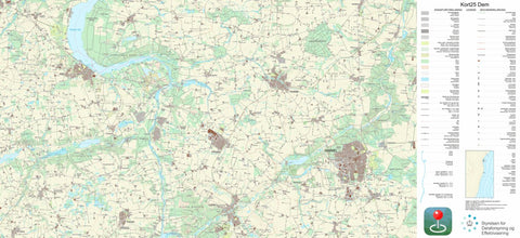 Kortforsyningen Hammel (1:25,000 scale) digital map