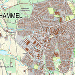 Kortforsyningen Hammel (1:25,000 scale) digital map
