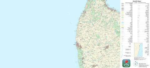 Kortforsyningen Hasle (1:25,000 scale) digital map