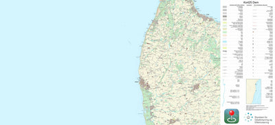 Kortforsyningen Hasle (1:25,000 scale) digital map