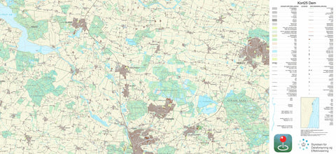 Kortforsyningen Haslev (1:25,000 scale) digital map