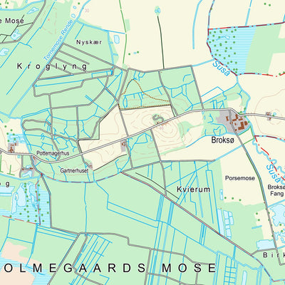 Kortforsyningen Haslev (1:25,000 scale) digital map