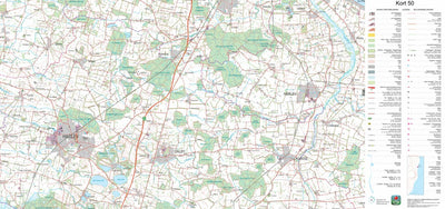 Kortforsyningen Haslev (1:50,000 scale) digital map