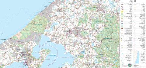 Kortforsyningen Helsinge (1:50,000 scale) digital map
