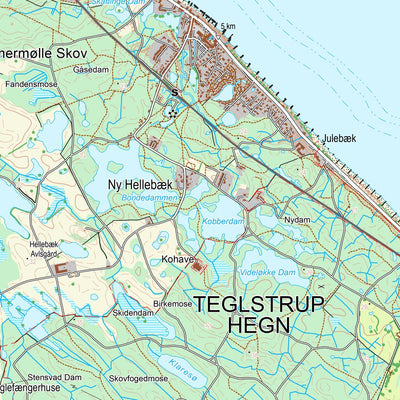 Kortforsyningen Helsingør (1:25,000 scale) digital map