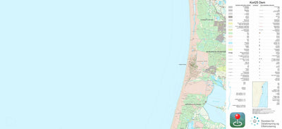 Kortforsyningen Henne (1:25,000 scale) digital map