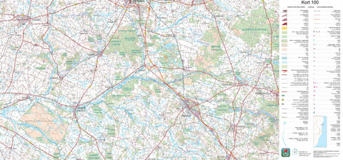 Kortforsyningen Herning (1:100,000 scale) digital map