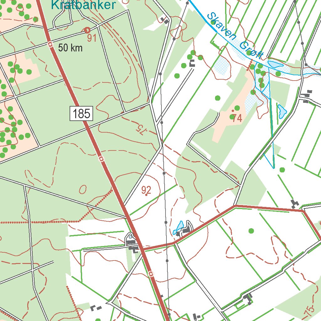 Herning (1:50,000 scale) Map by Kortforsyningen | Avenza Maps