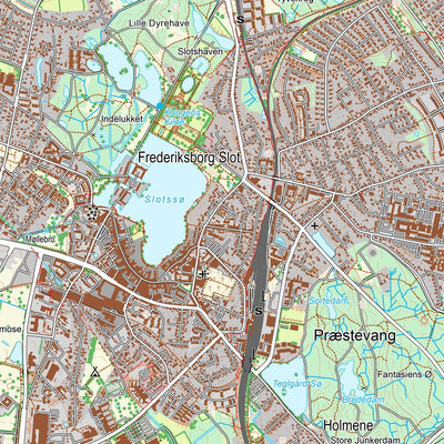 Kortforsyningen Hillerød (1:25,000 scale) digital map