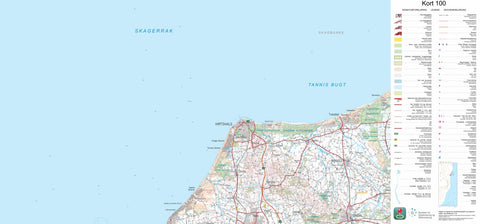 Kortforsyningen Hjørring (1:100,000 scale) digital map