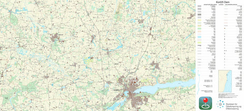 Kortforsyningen Hobro (1:25,000 scale) digital map