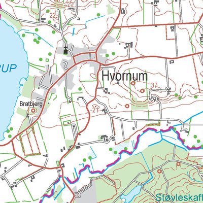 Kortforsyningen Hobro (1:50,000 scale) digital map