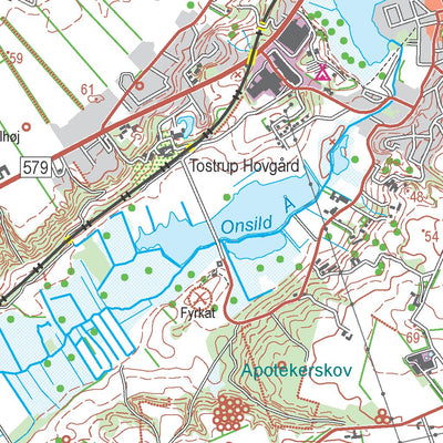 Kortforsyningen Hobro (1:50,000 scale) digital map