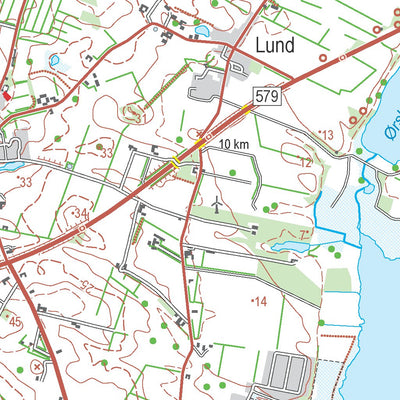 Kortforsyningen Højslev (1:50,000 scale) digital map