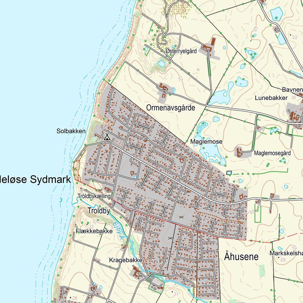 Holbæk (1:25,000 scale) Map by Kortforsyningen | Avenza Maps