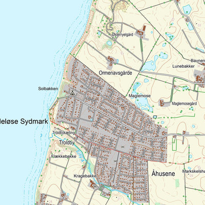 Kortforsyningen Holbæk (1:25,000 scale) digital map