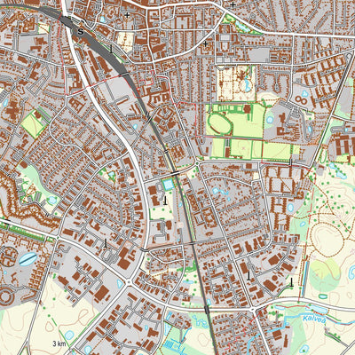 Kortforsyningen Holbæk (1:25,000 scale) digital map