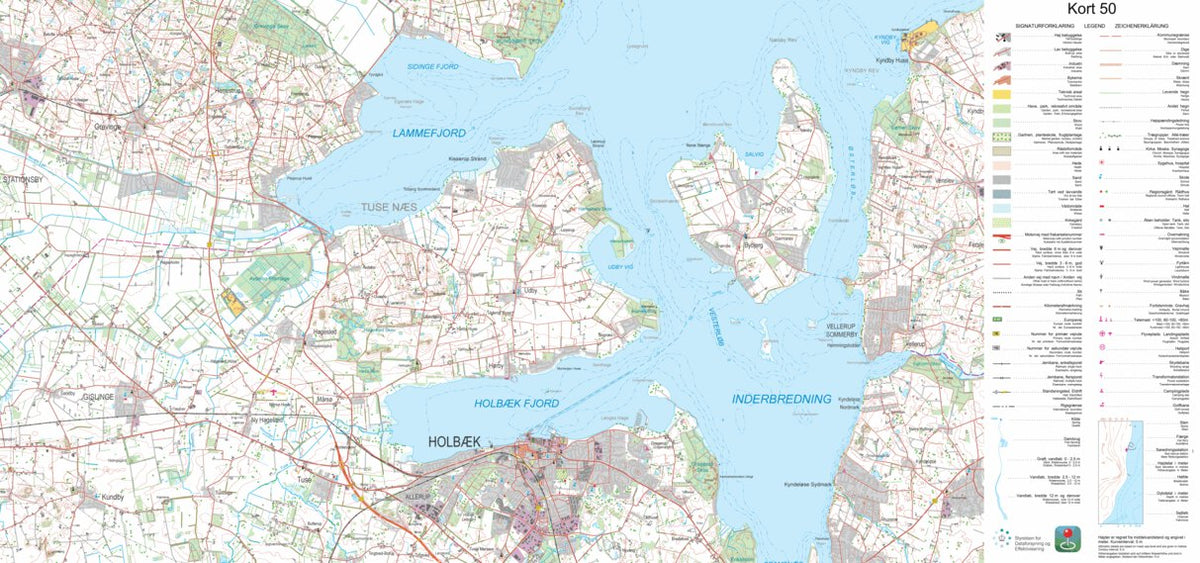 Holbæk (1:50,000 scale) Map by Kortforsyningen | Avenza Maps